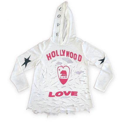 Perfect Distressed Hollywood Love Hoodie